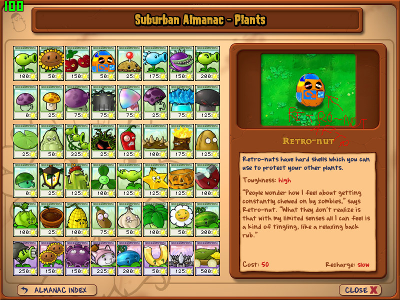 Almanac image - Plants vs Zombies - IO Series mod for Plants Vs Zombies -  ModDB