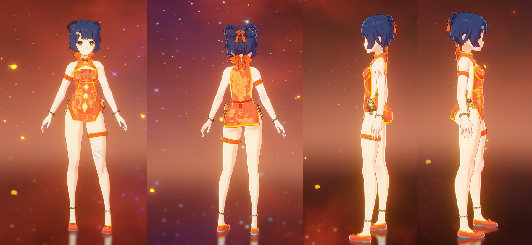 Xiangling Dress & Pantsu Toggle