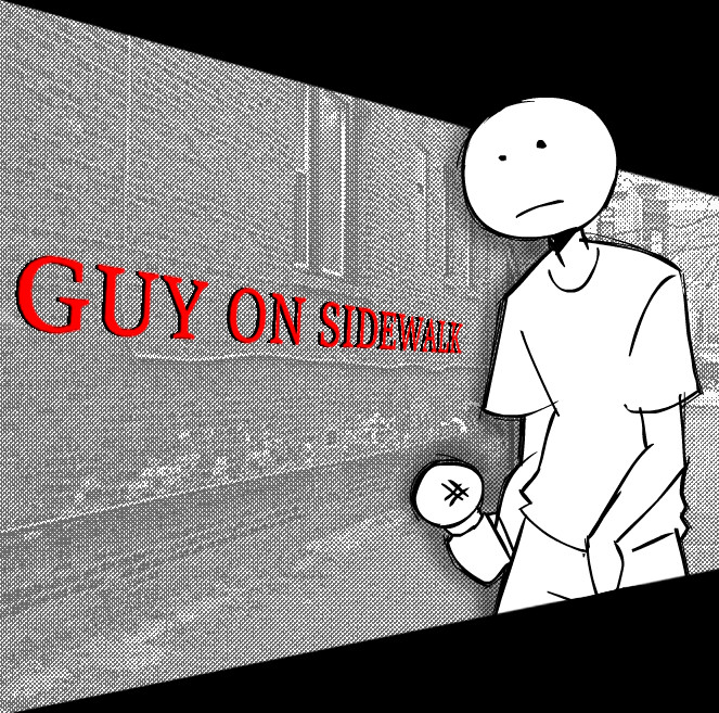 VS Guy on sidewalk