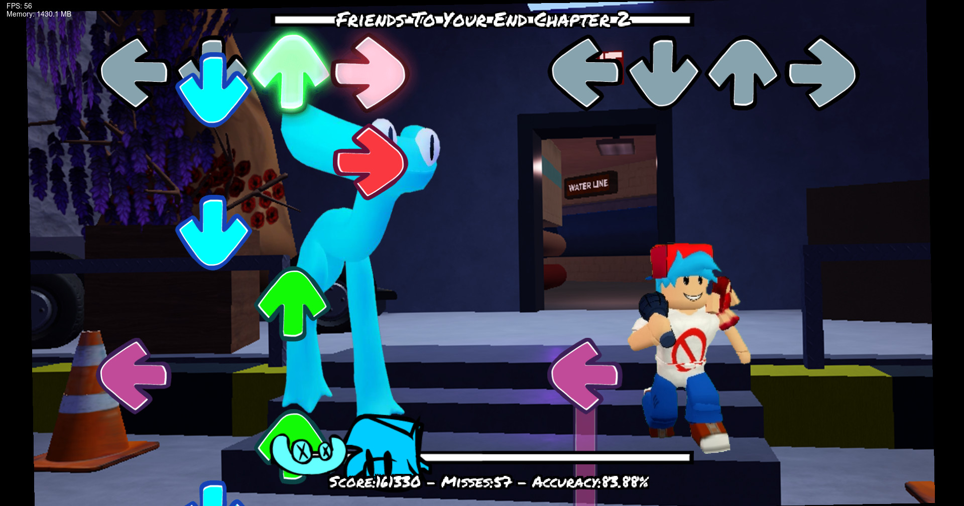 Rainbow Friends 2D!! (REMASTERED) [Friday Night Funkin'] [Mods]