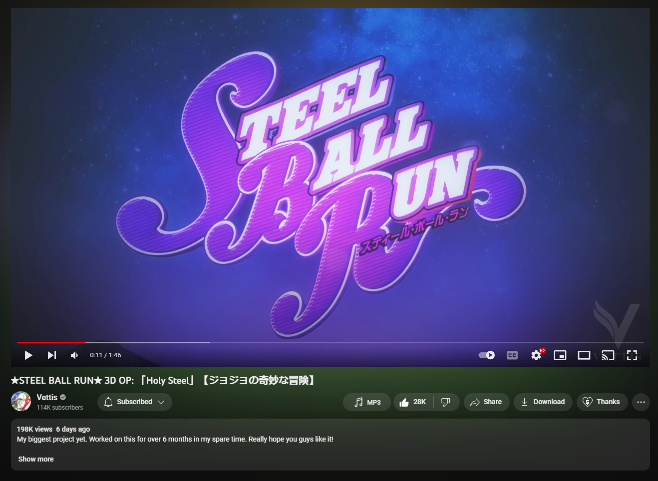 Steel Ball Run Intro Video