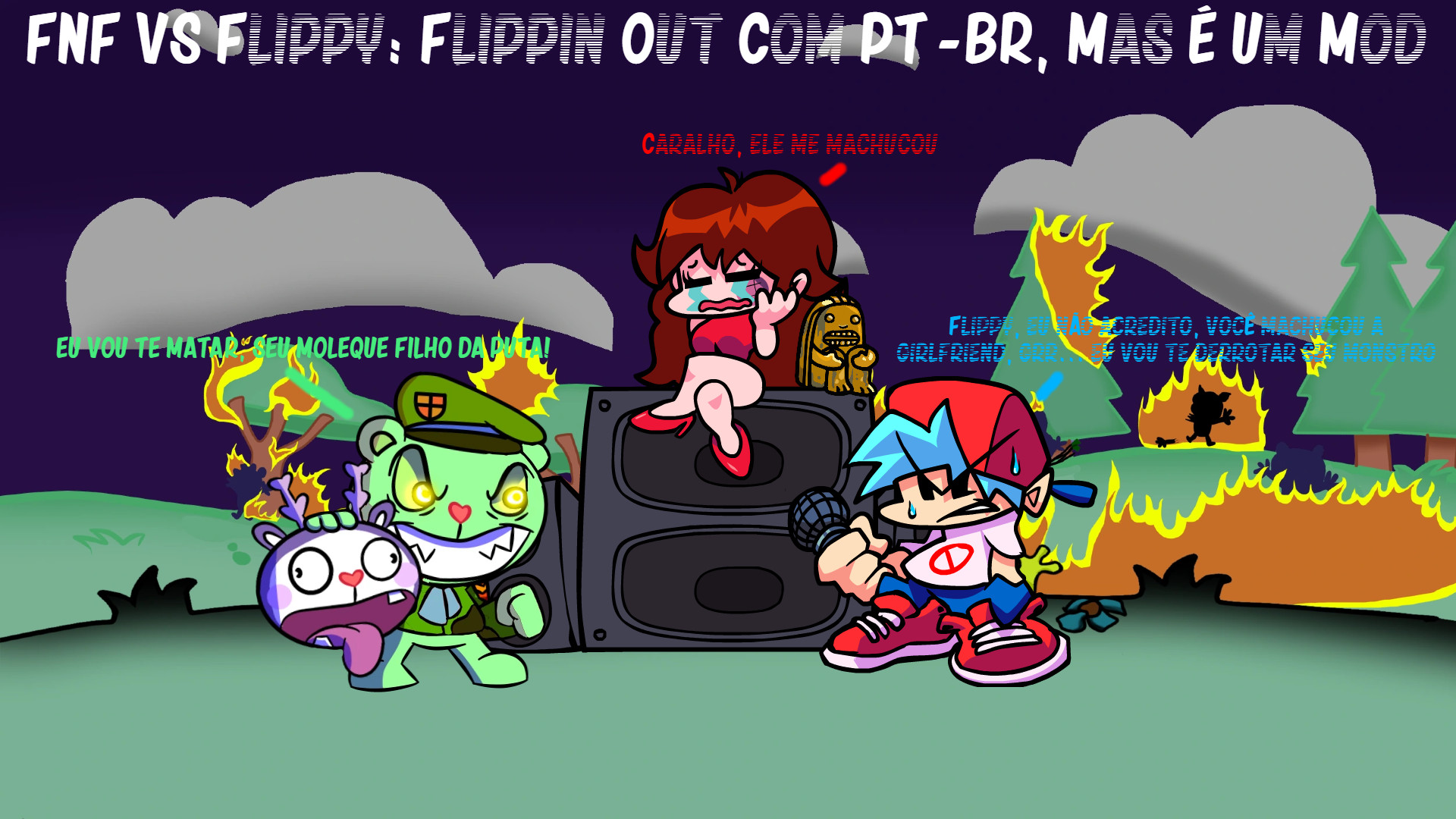 FNF VS Flippy: Flippin Out Com PT-BR, Mas É Um Mod