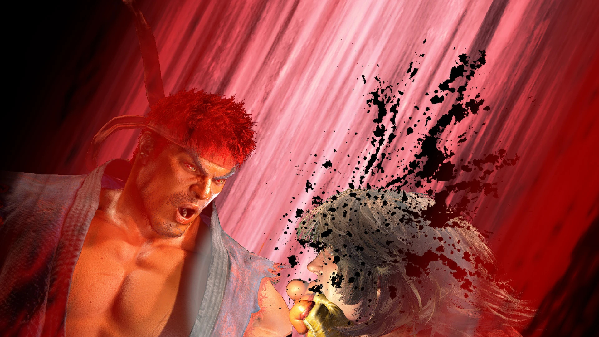 Evil ryu in the style of street fighter 6, realiatic portrait