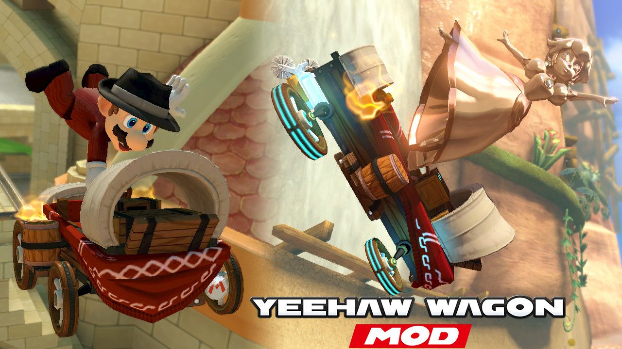 MKT - Yeehaw Wagon + Desert Rose Wagon in MK8