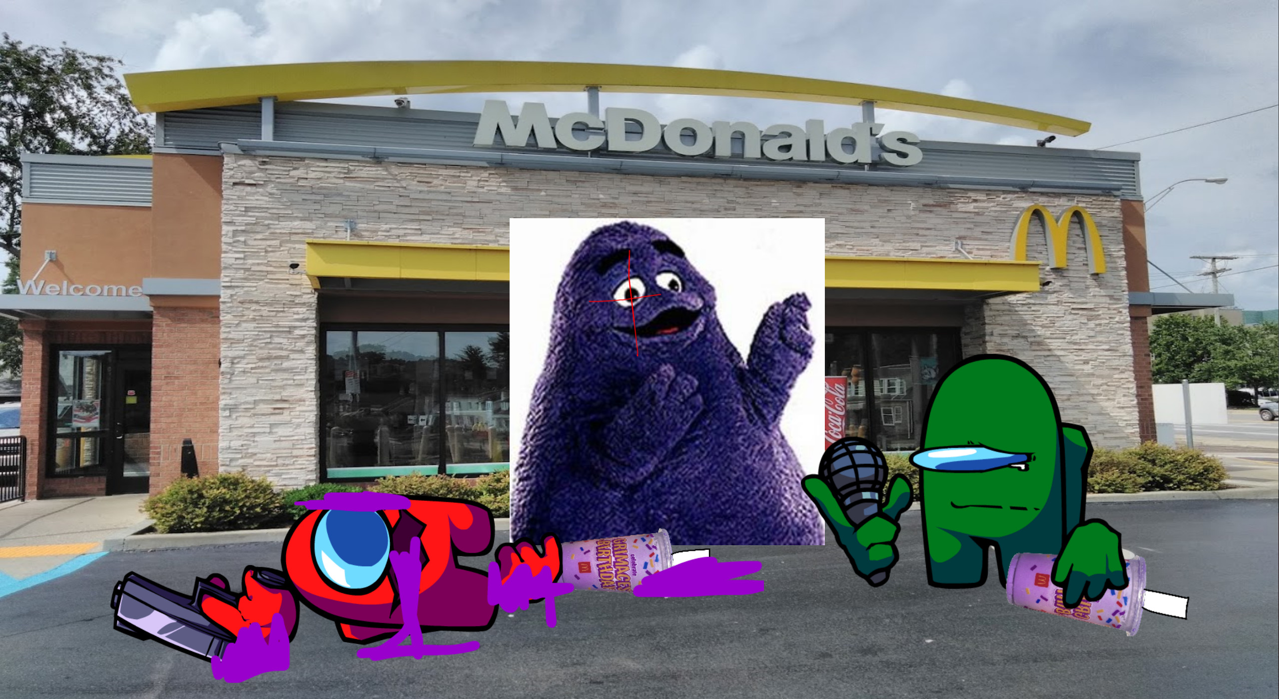 grimace sake impostor ed friend green real