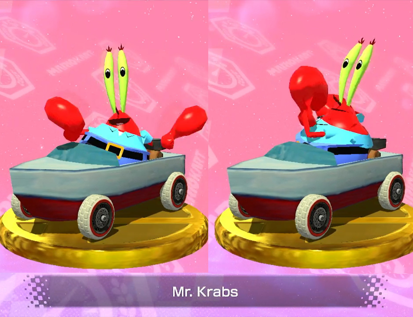 Mk8 Raft Clothed Mr. Krabs + Boat Mod for Mario Kart 8 | MK8 Mods
