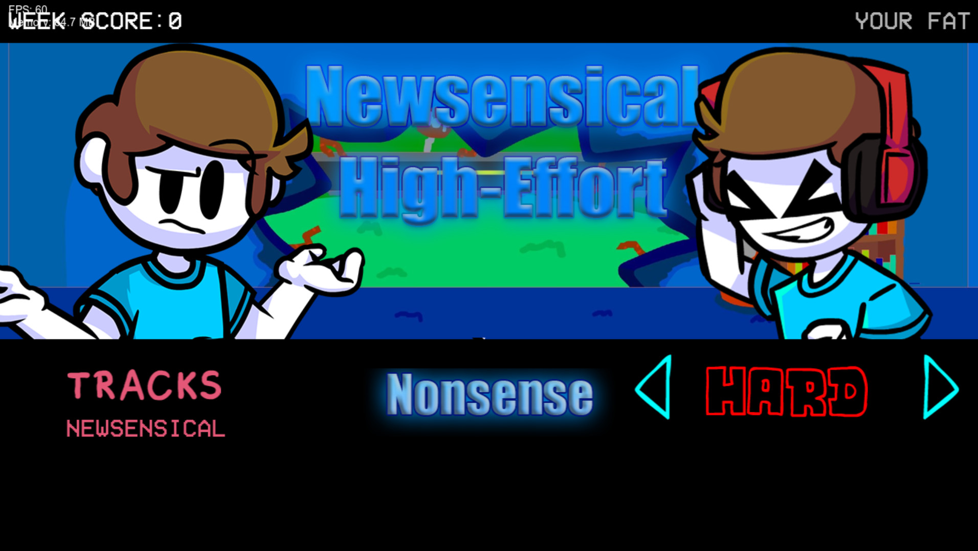 Friday Night Funkin' Newsensical High Effort