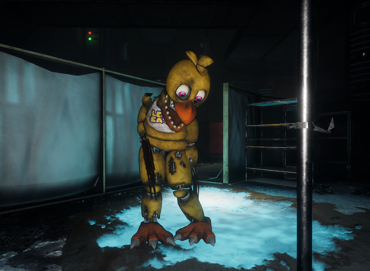 Withered Chica over Ruined Chica [Five Nights at Freddy's Security Breach]  [Mods]