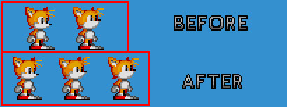 Sonic's Sprite Improvements (Tails Update) [Sonic the Hedgehog