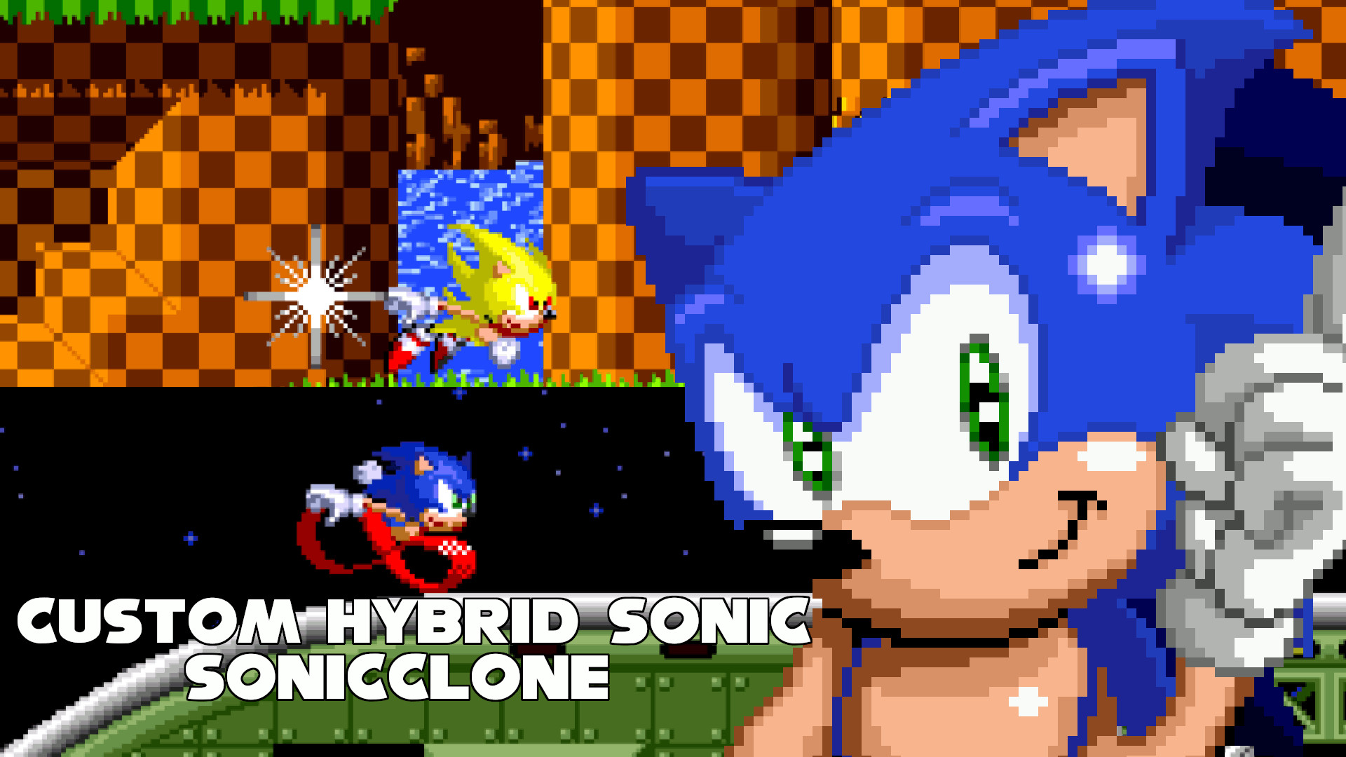 They actually remade the original Sonic 1 title screen sprites for this  animation, Sonic the Hedgehog