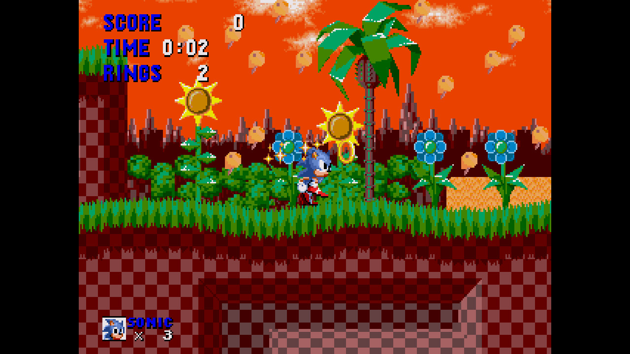 Knuckles in Sonic 2 Green Hill Zone V0.1 ROM Download for 