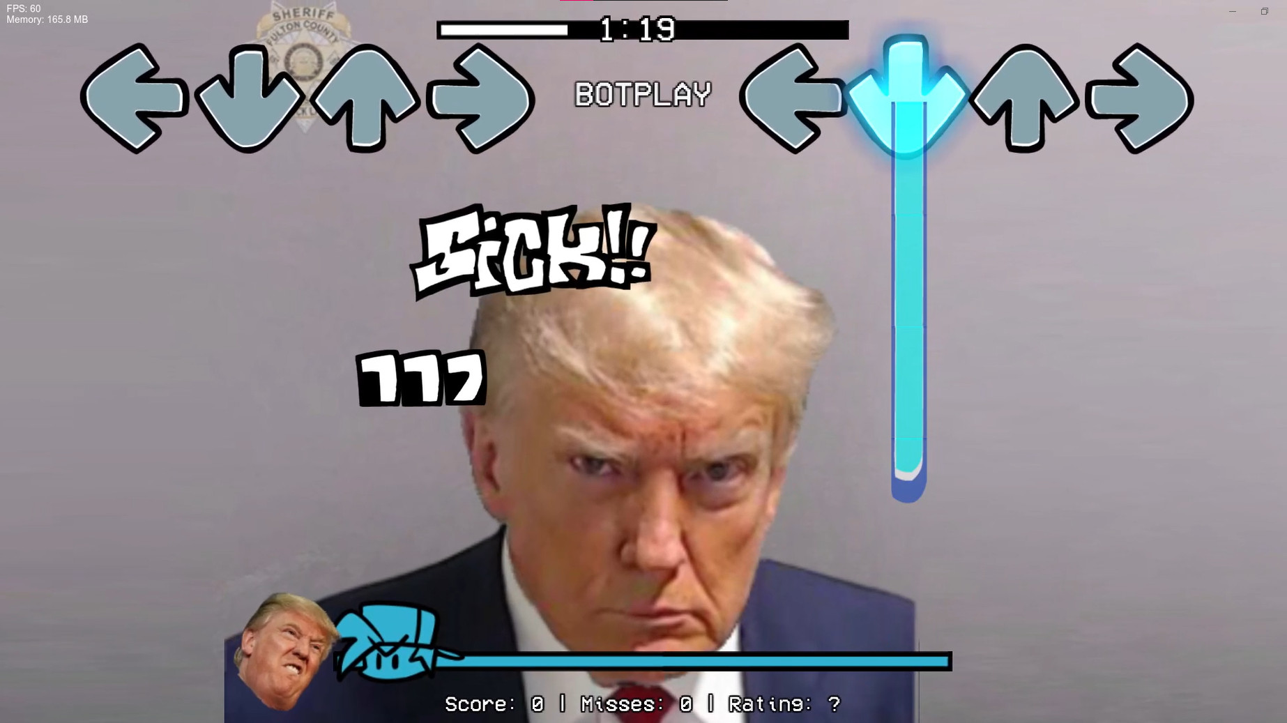 Vs Trump Mugshot One Song Mod