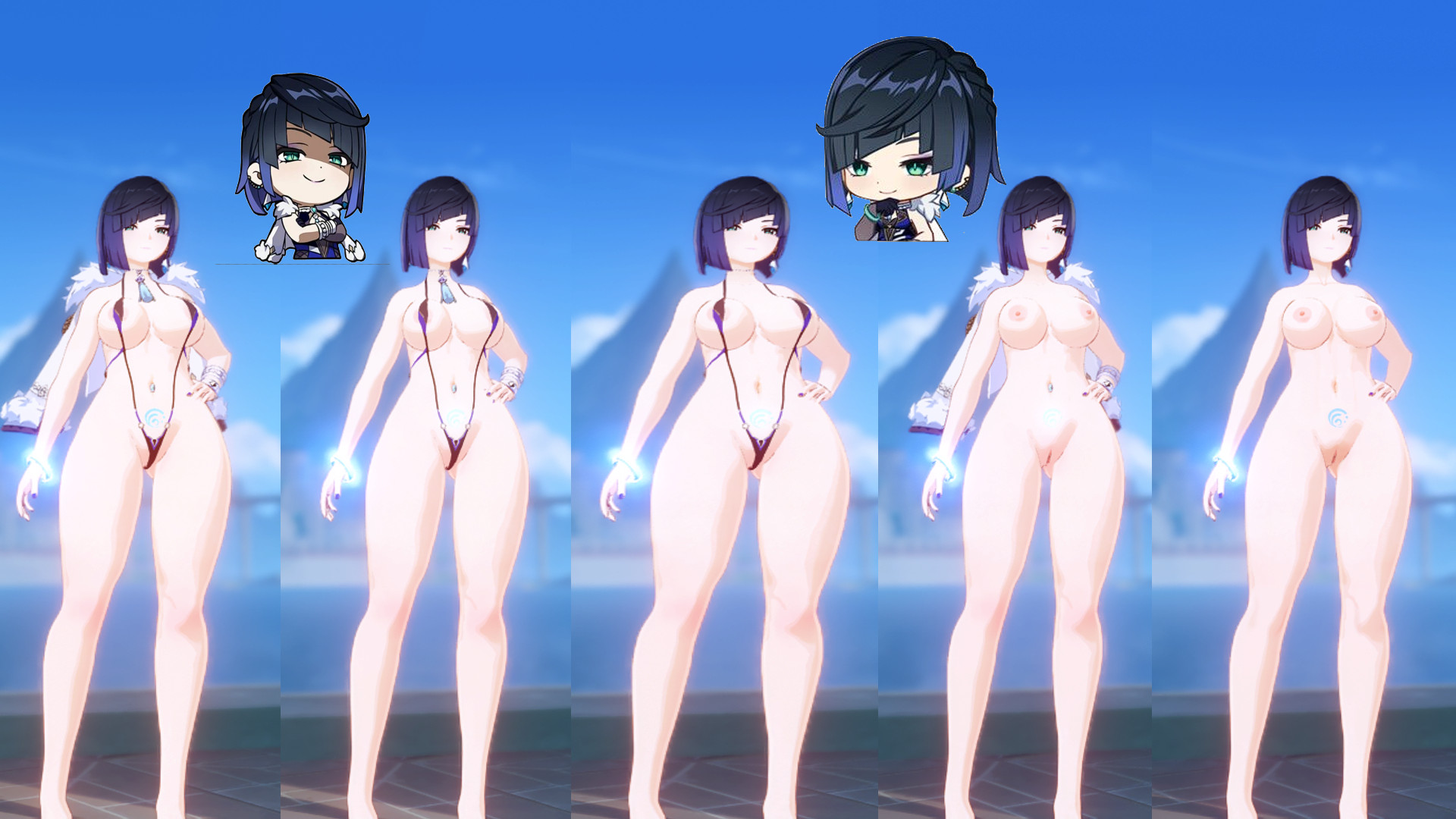 Lez5:Yelan Swimsuit Big Proportions ToggleMOD