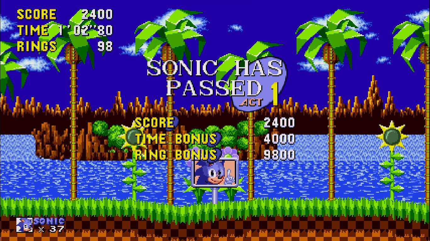 Play Teen Sonic in Sonic 1 for free without downloads