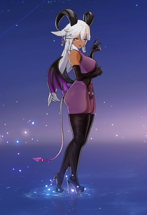 Succubus Yae but she's darkskin