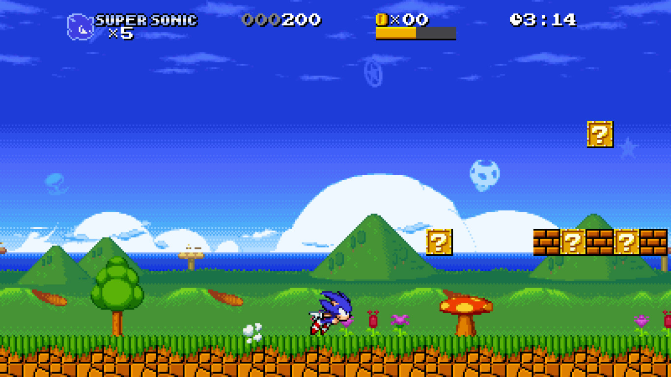 Blue Super Sonic in Boll Deluxe 2.0.6b [Boll Deluxe] [Mods]