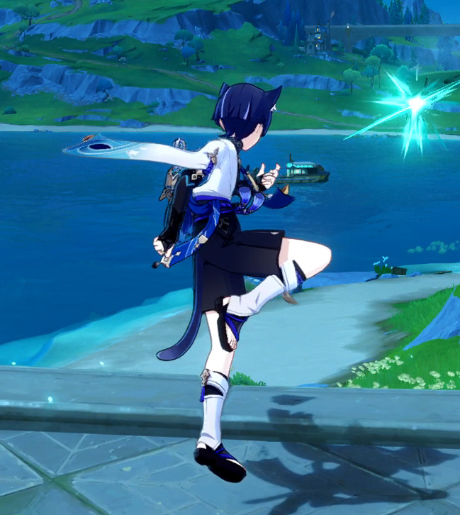 Neko Wanderer with a tail