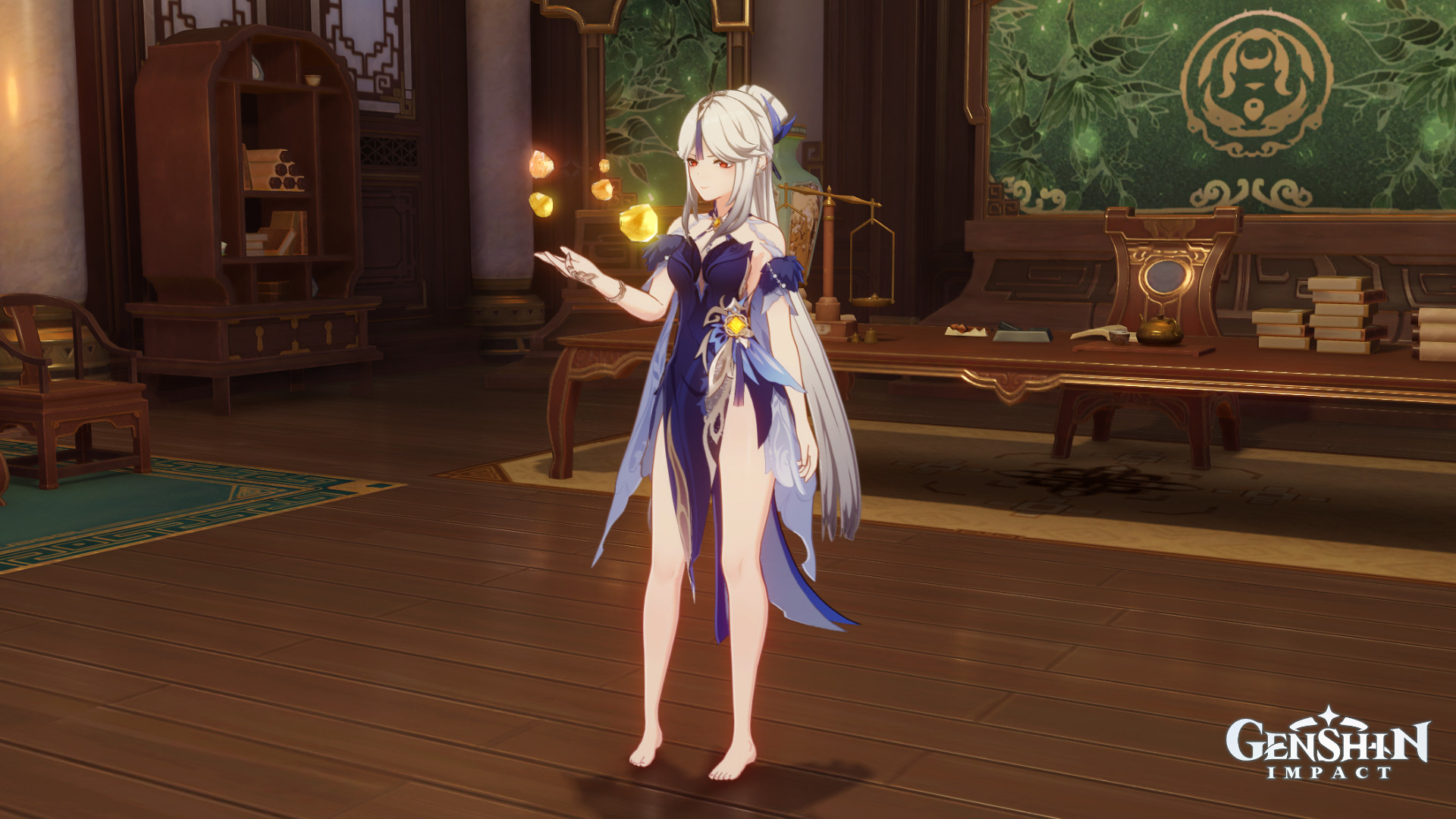 Ningguang Orchid - Barefoot with Panties