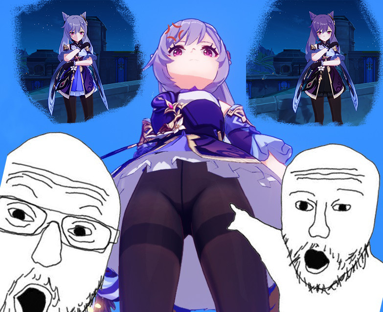 Keqing in Noelle tights.