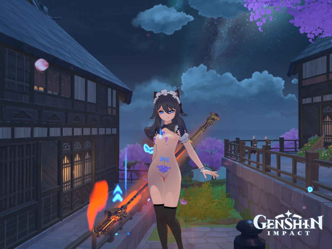 Hutao Maid recolor(blue)