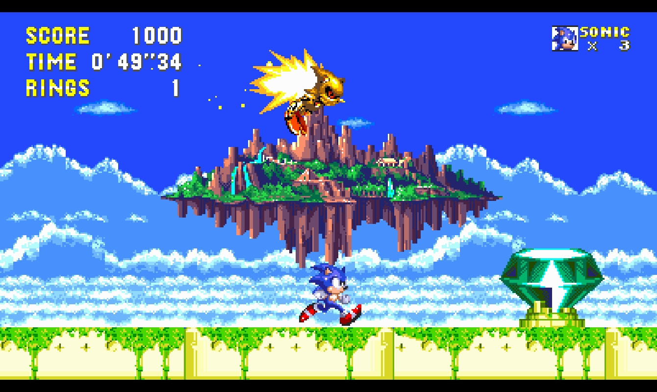 Bandit, the guy on Game Jolt: Mecha sonic in sky sanctuary