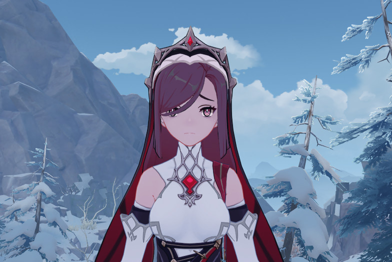 Shenhe's hair on Rosaria