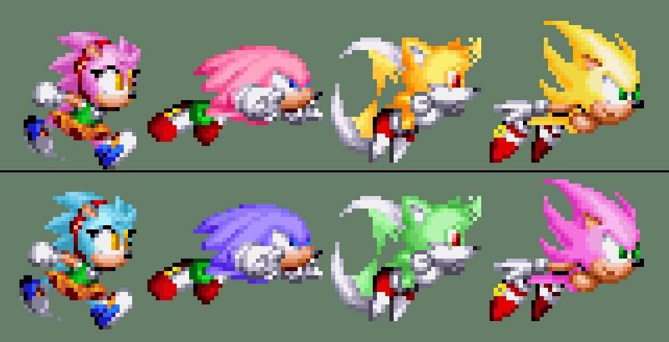 Green Hill Zone Sprites Mania by Alex13Art on DeviantArt