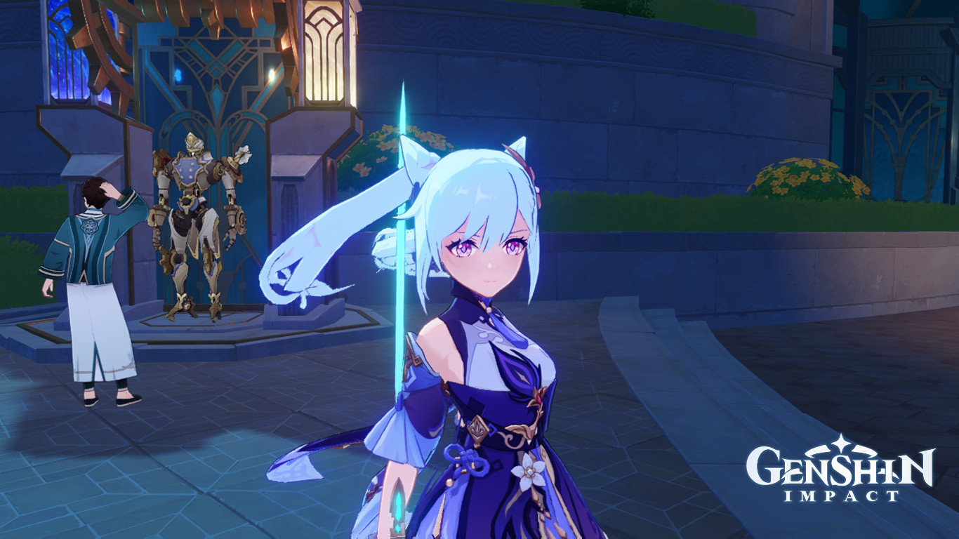 whitesh bluesh hair keqing