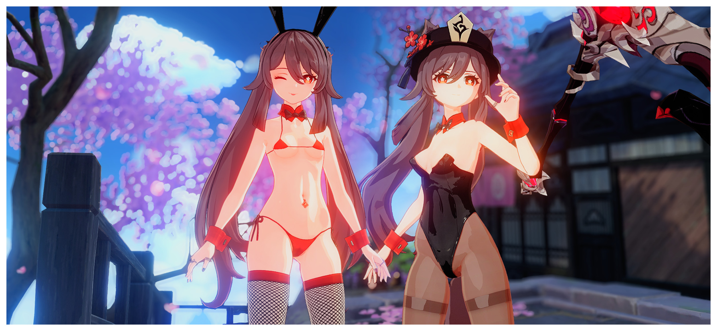 LewdLad's Microbikini and Doggy Suit HuTao!