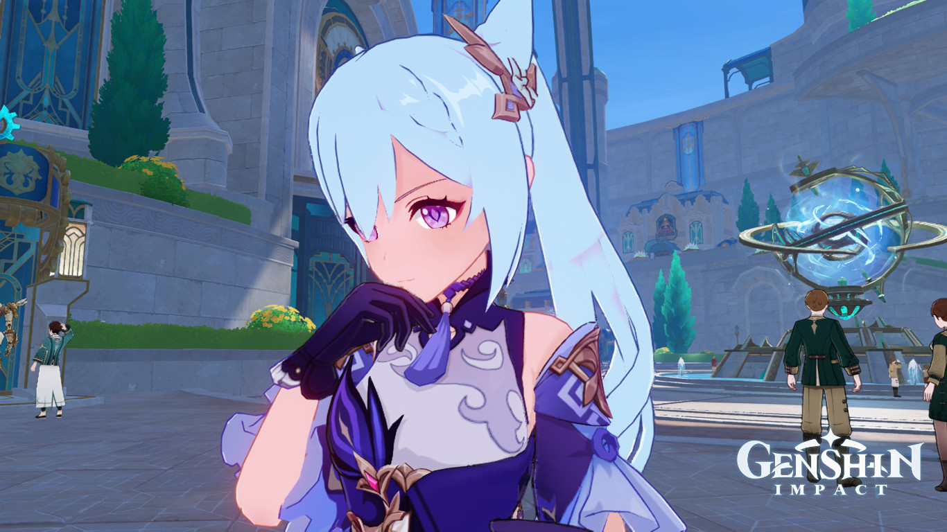 whitesh bluesh hair keqing