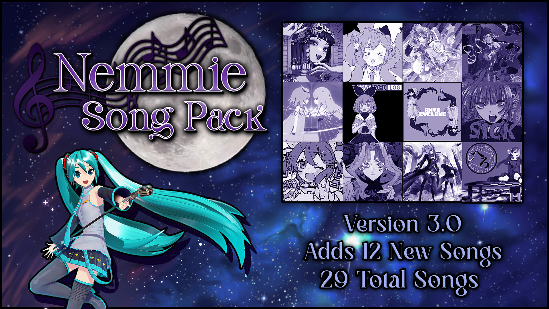 Nemmie Song Pack Mod for Hatsune Miku: Project DIVA Mega Mix+