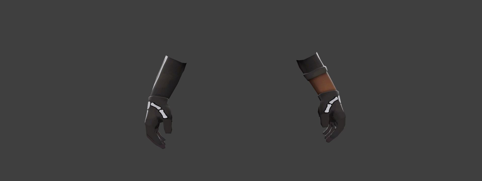 Gloved Demo spooky sleeves