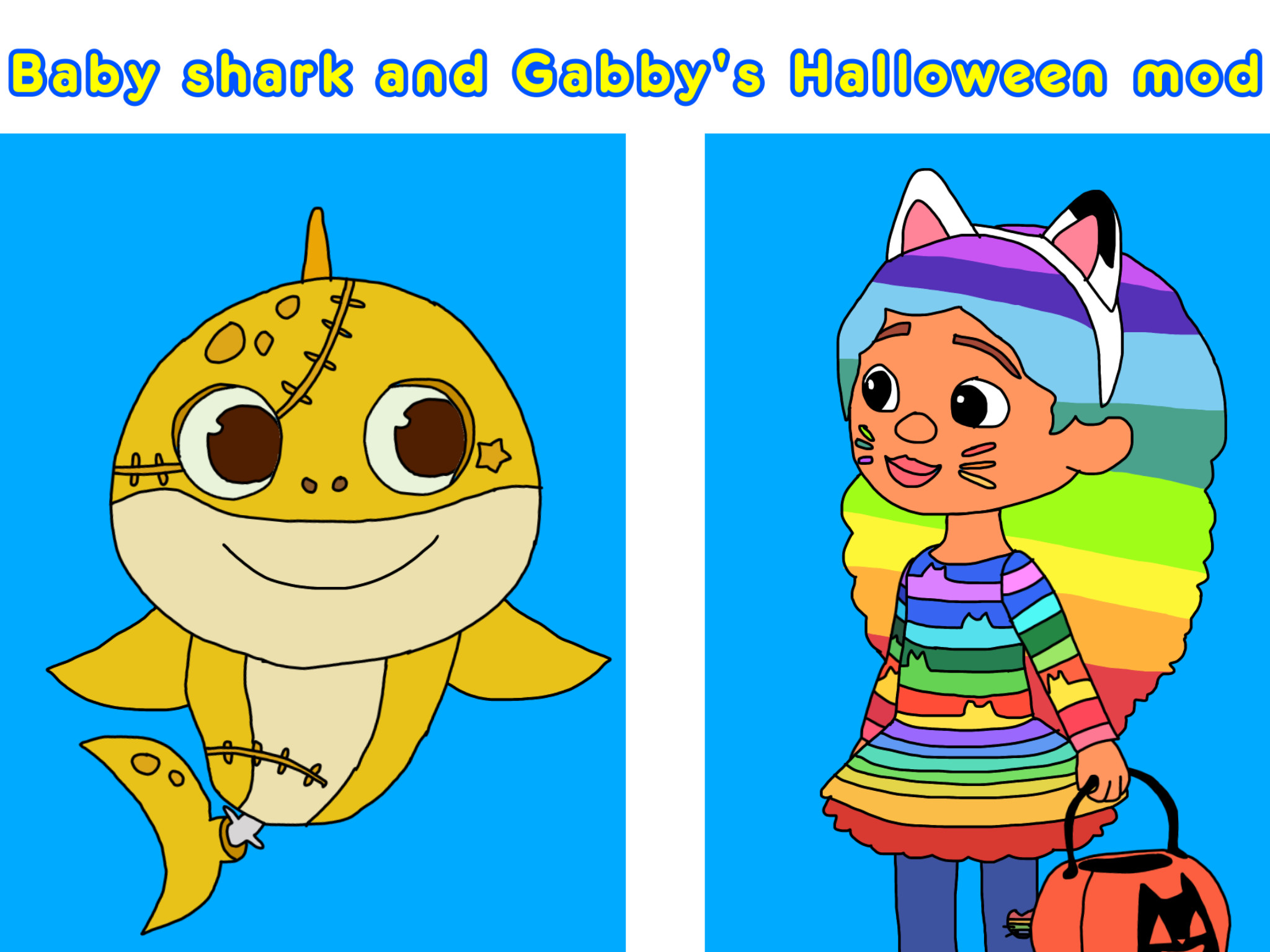 Baby Shark and Gabby's halloween mod