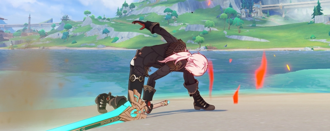 Pink Diluc no cape