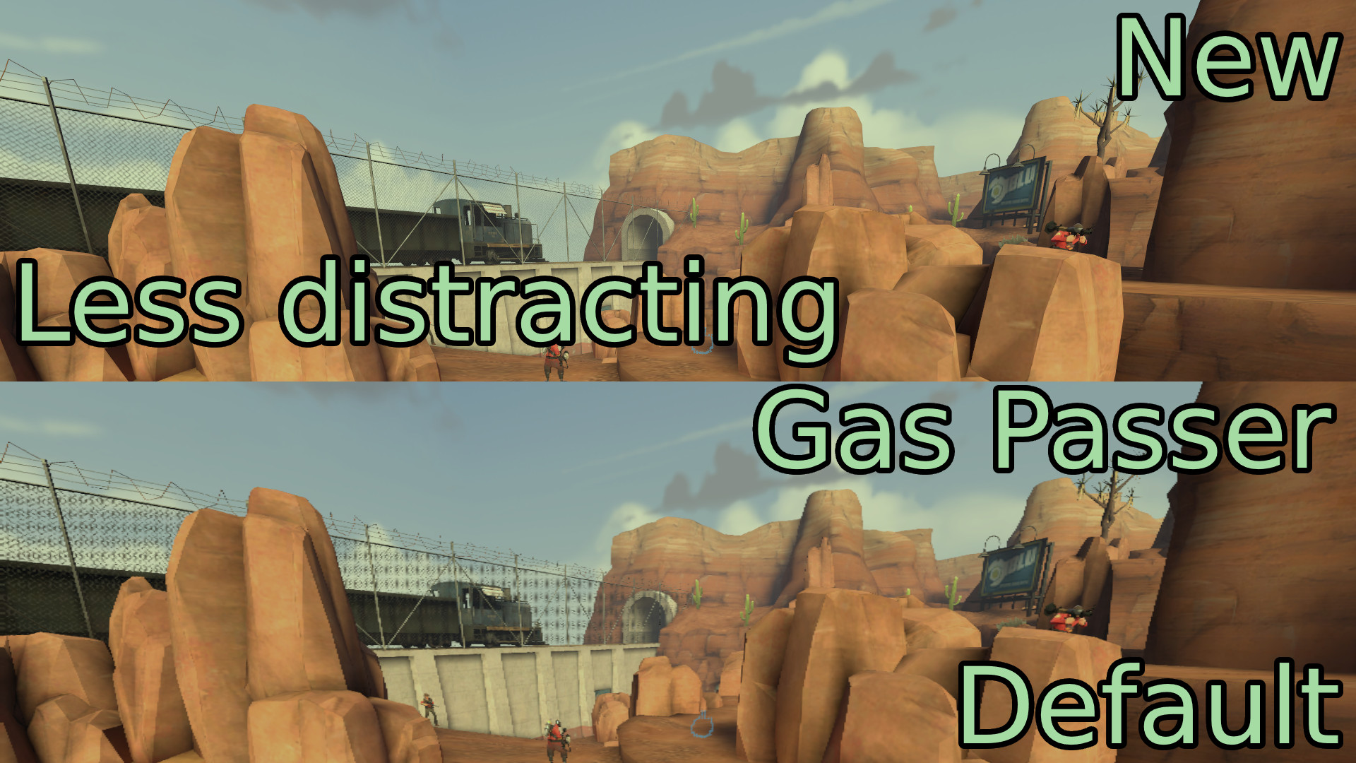 Less distracting Gas Passer
