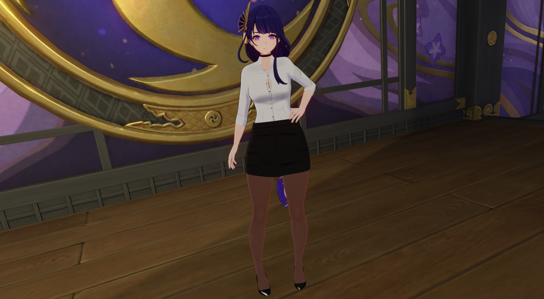 Office Lady Raiden Shogun! Mod for Genshin Impact | GI Mods