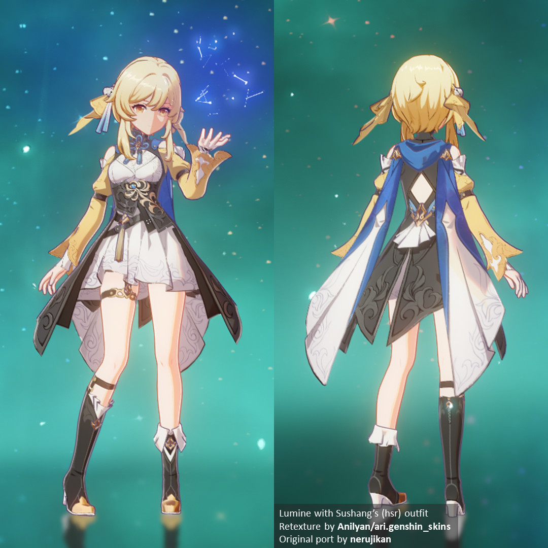 Lumine in Sushang's outfit (HSR) - Recolor