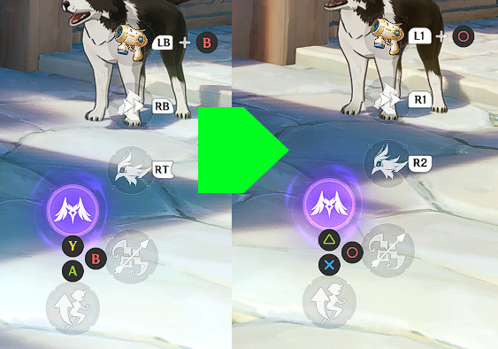 Xbox to PS4 Icons