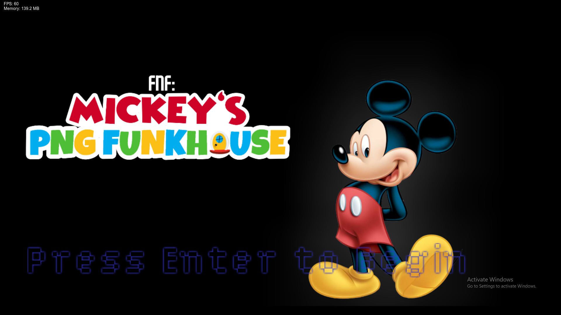 Mickey’s PNG Funkhouse!(FNF One-Shot Mod)