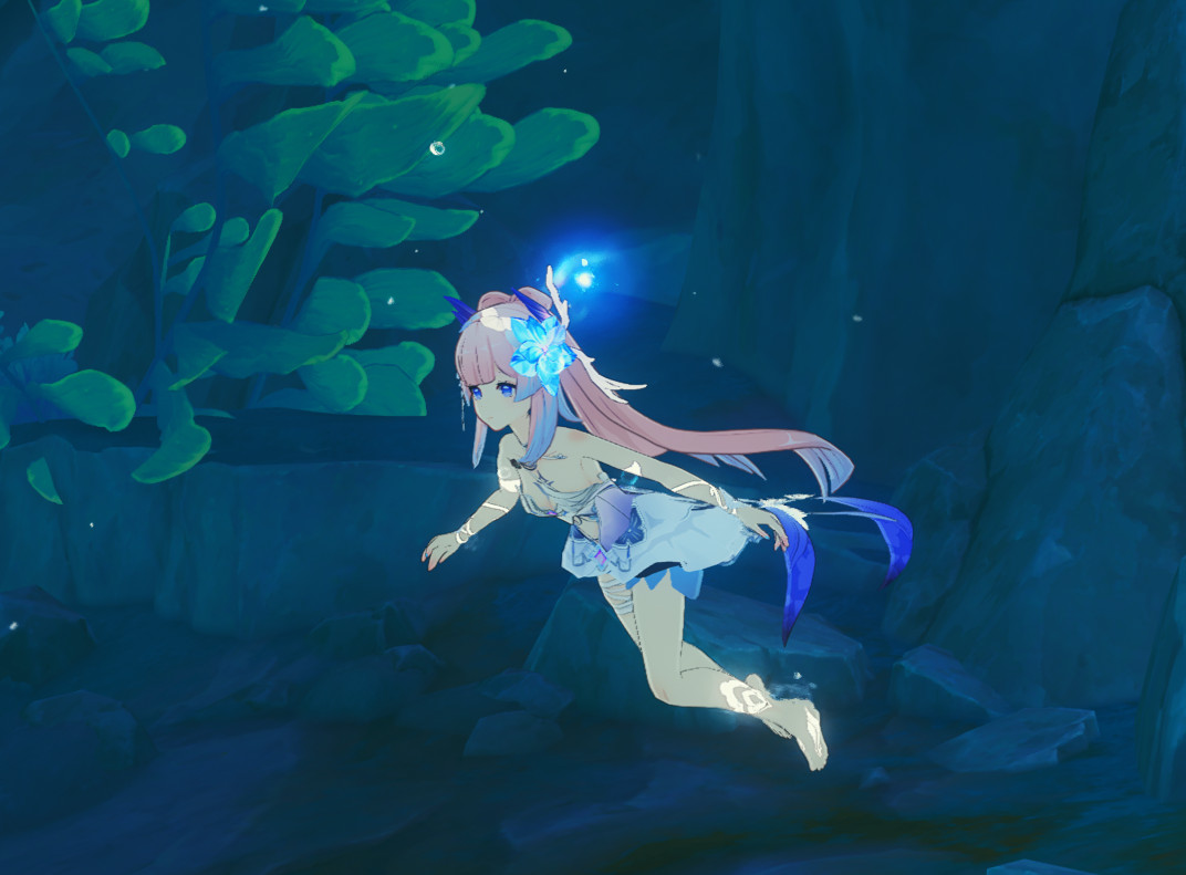 Underwater glow kokomi mod