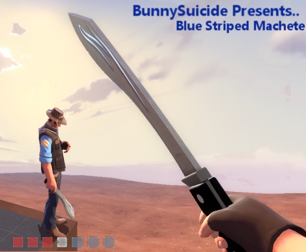 Blue Striped Machete