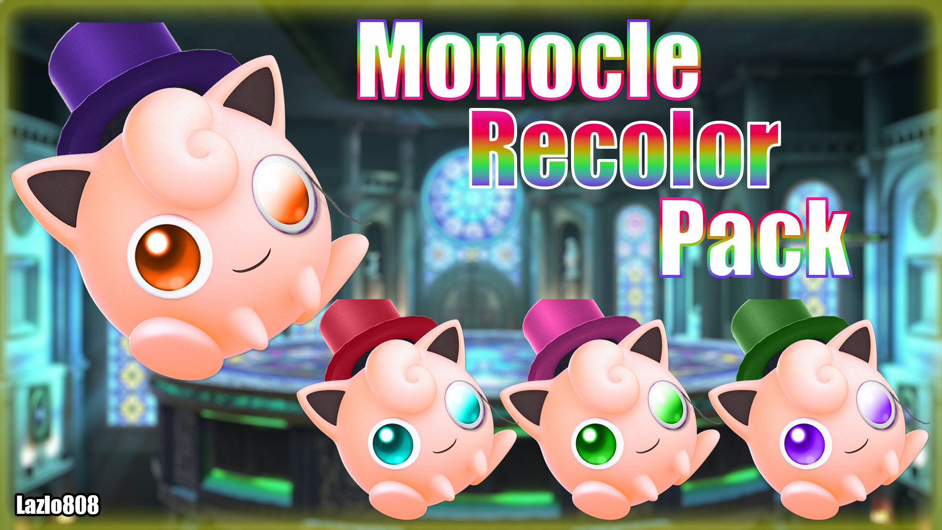 Jigglypuff Monocle Recolor Pack Mod for Super Smash Bros. Ultimate ...