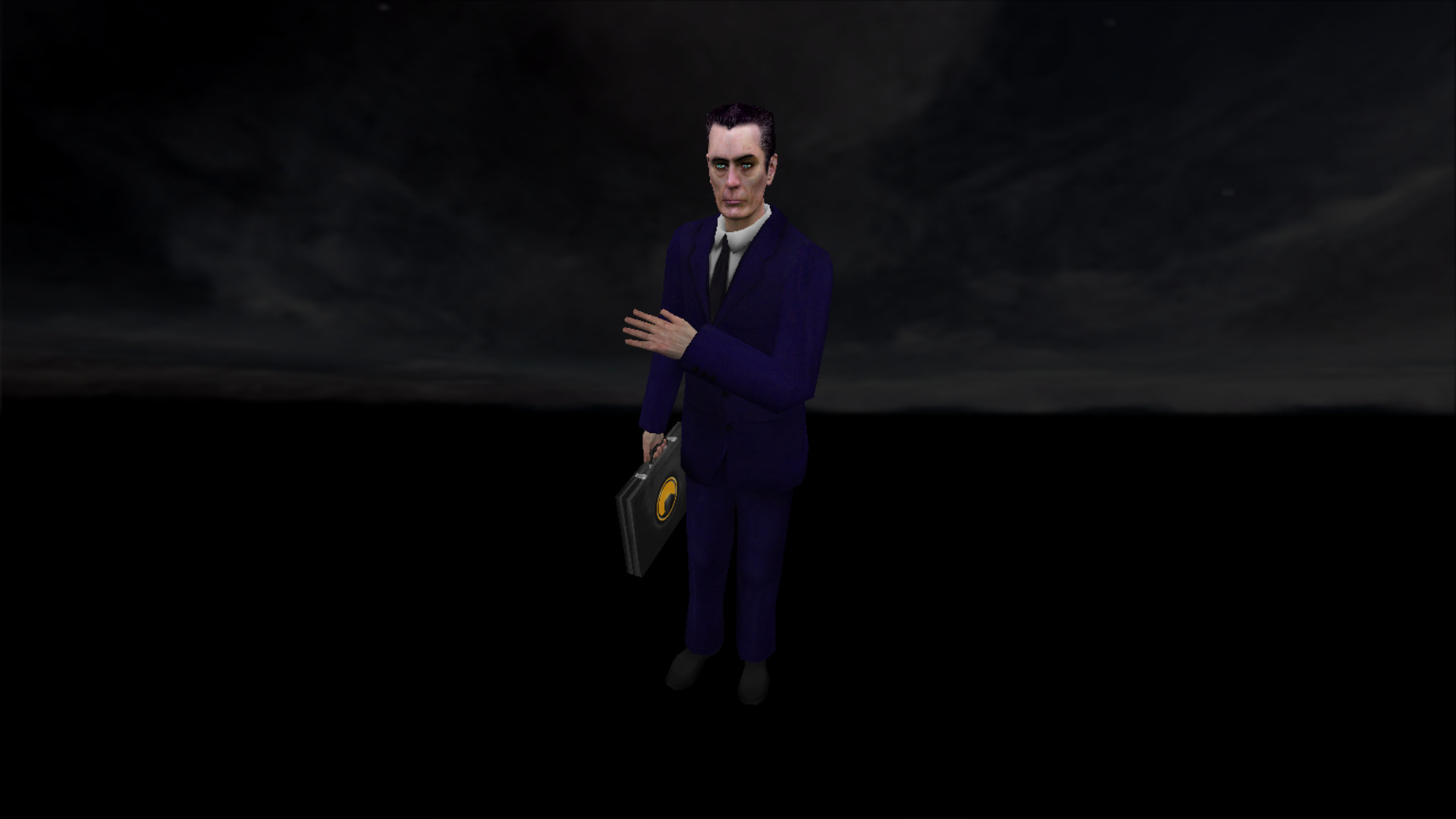 Grey Haired G-man with Black suit [Half-Life 2] [Mods]