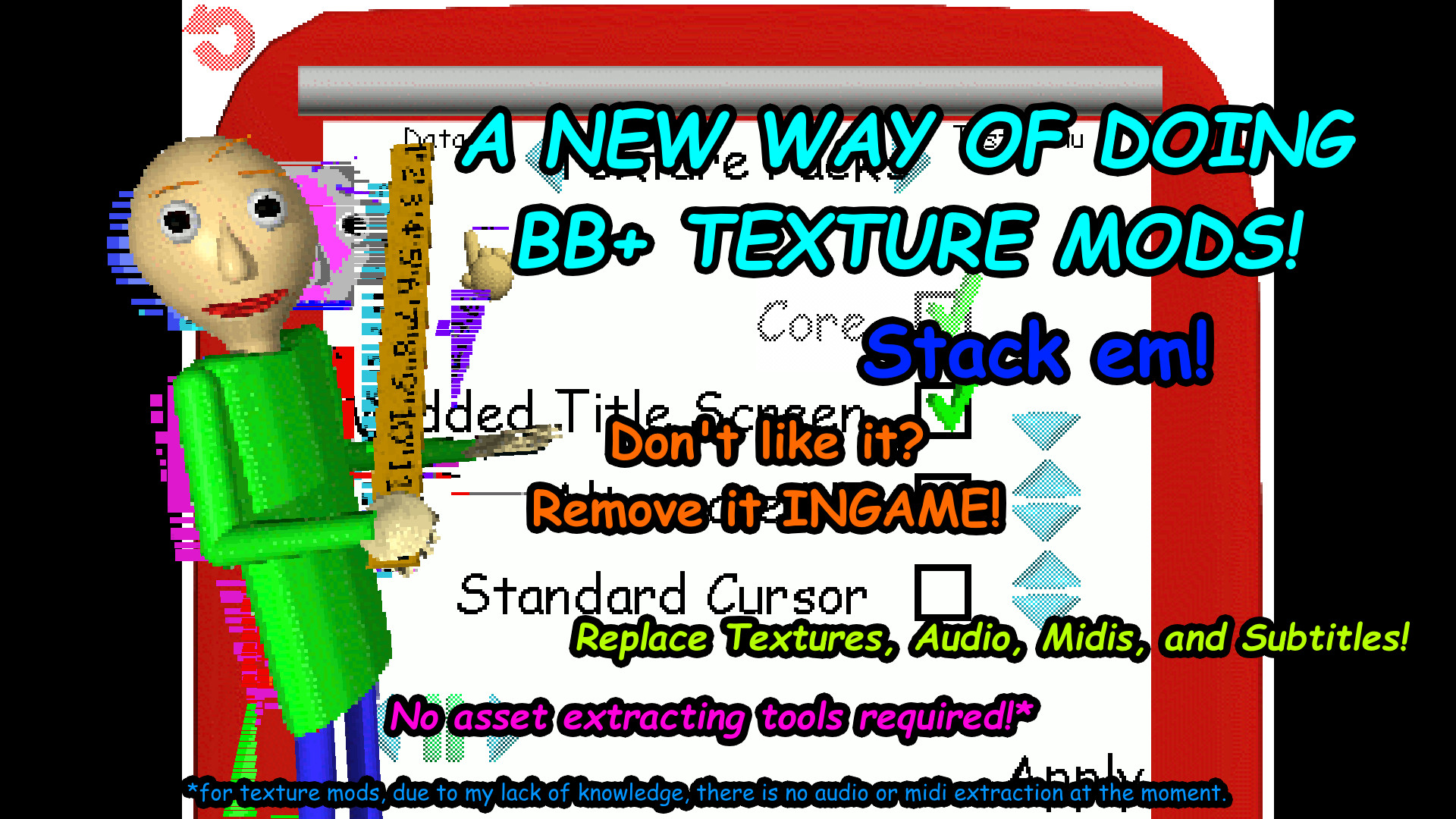 BB+ Texture Packs [Baldi's Basics] [Mods]