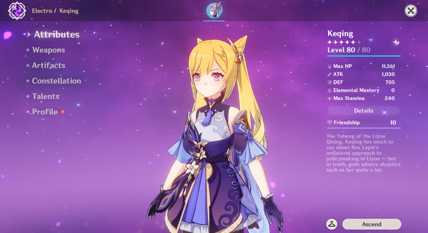 blonde keqing