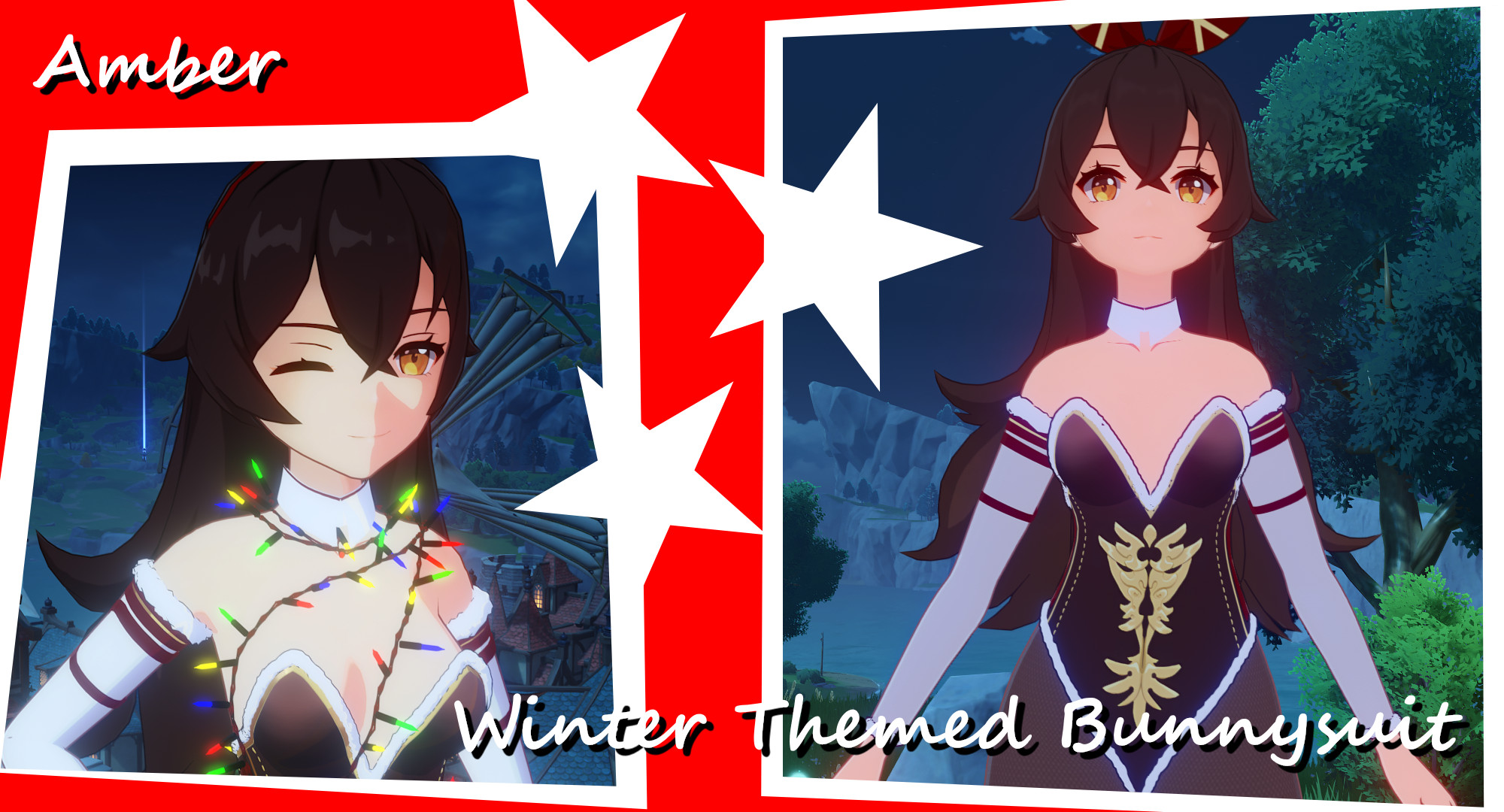 Amber - Winter Themed Bunnysuit