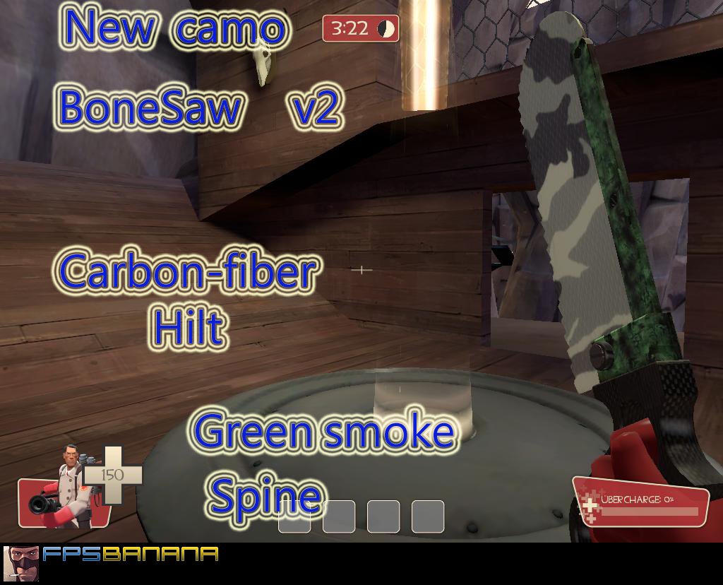 Camo Bone Saw _Carbon Hilt_ V2