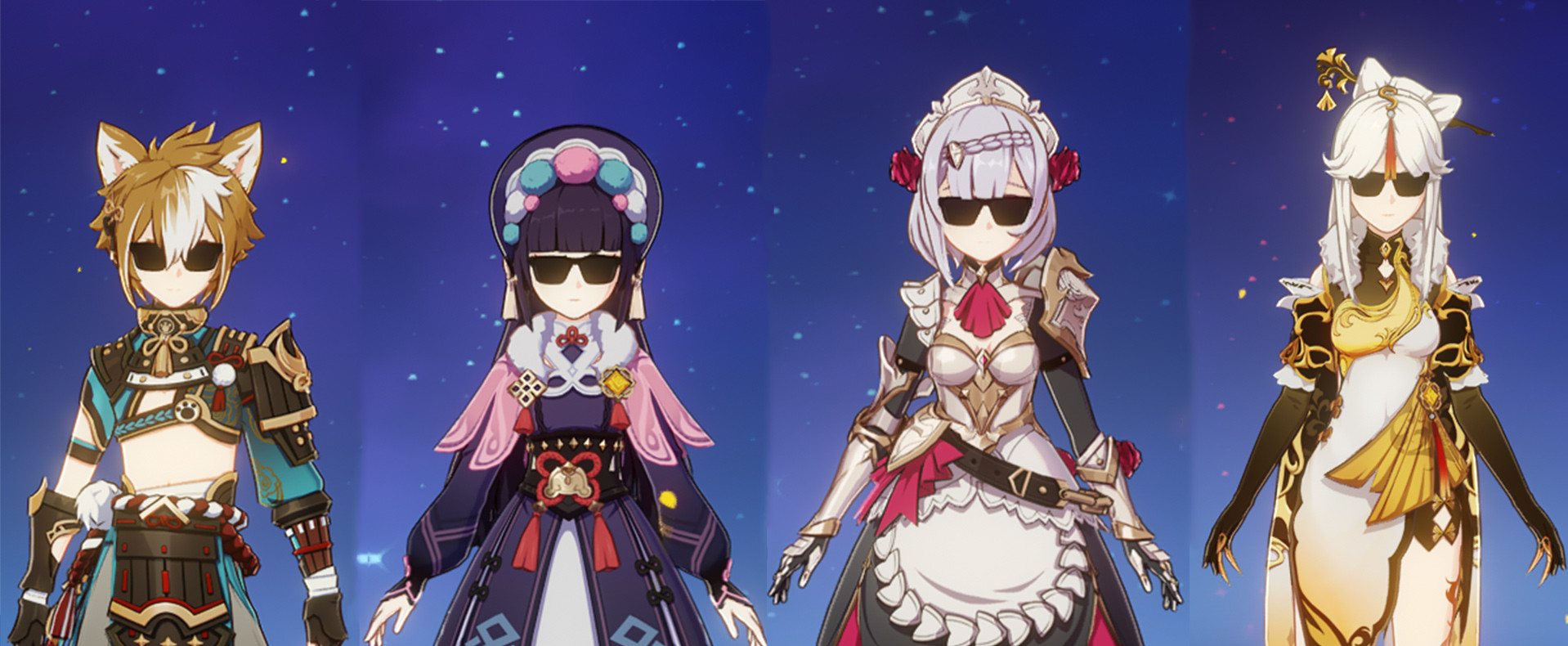 Glasses for various characters