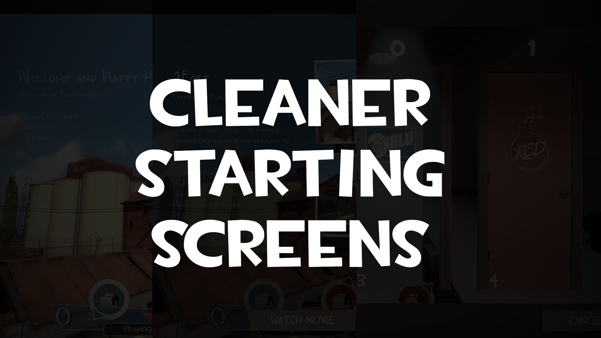 Cleaner Start Screens (MOTD, Map Info etc.)
