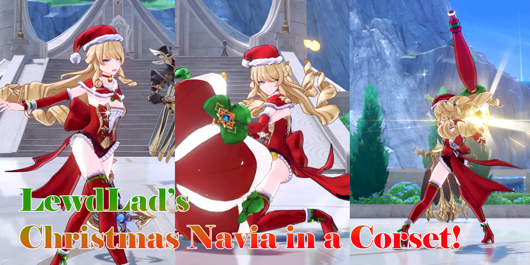 Sexy Christmas Navia in a Corset! (SFW)